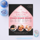 Beruflicher Beauty Salon Preisliste Flyer (Einzeln)