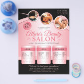 Beruflicher Beauty Salon Preisliste Flyer (Einzeln)