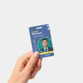 Beruflicher benutzerdefinierbarer Name und Strichc Ausweis (Handheld)