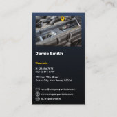 Beruflicher benutzerdefinierter Blue QR Code Auto Visitenkarte (Rückseite)