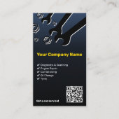 Beruflicher benutzerdefinierter Blue QR Code Auto Visitenkarte (Vorderseite)