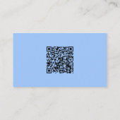 Beruflicher benutzerdefinierter Foto-Blue-QR-Code  Visitenkarte (Rückseite)