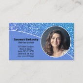 Beruflicher benutzerdefinierter Foto-Blue-QR-Code  Visitenkarte (Vorderseite)