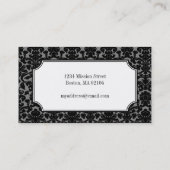 Beruflicher Berater für Rahmen-Schwarzdamasenrahme Visitenkarte (Rückseite)