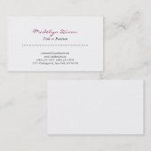 Beruflicher Berater von White Manager Visitenkarte (Vorne/Hinten)