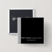 Beruflicher Beruf in trendy Black Pattern Button (Vorne & Hinten)