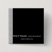 Beruflicher Beruf in trendy Black Pattern Button (Vorderseite)