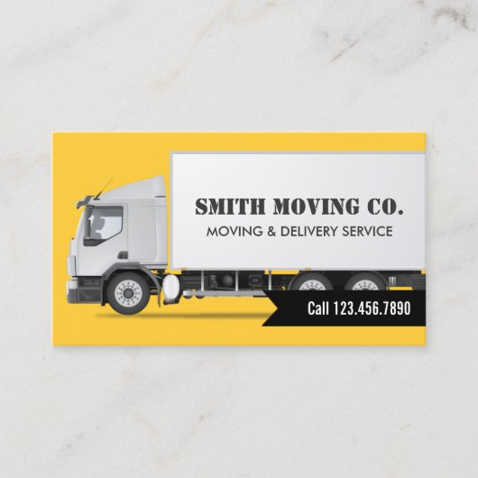 Beruflicher Bewegenu. Speichertransport Visitenkarte (Vorderseite)