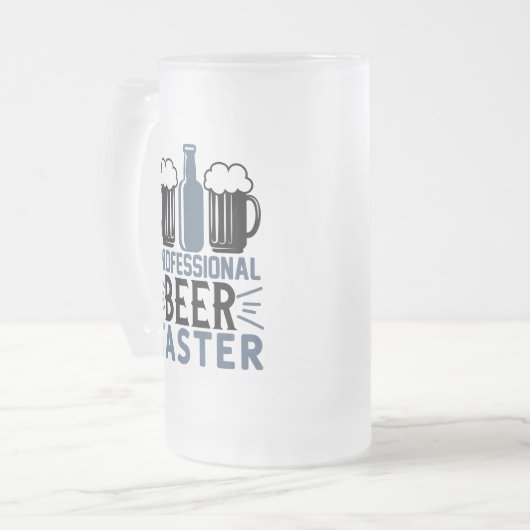 Beruflicher Bierkrebs Mattierte Bier-Tasse Mattglas Bierglas (Vorderseite Links)