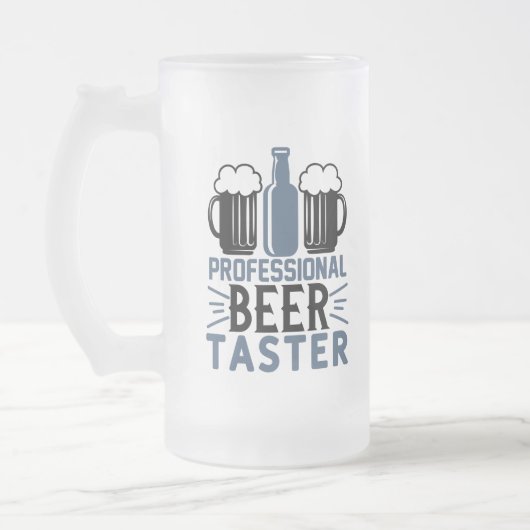 Beruflicher Bierkrebs Mattierte Bier-Tasse Mattglas Bierglas (Links)