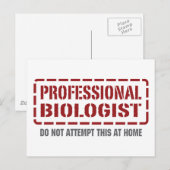 Beruflicher Biologe Postkarte (Vorne/Hinten)