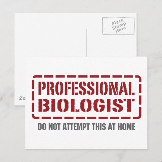 Beruflicher Biologe Postkarte (Vorne/Hinten)