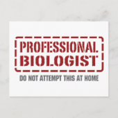 Beruflicher Biologe Postkarte (Vorderseite)