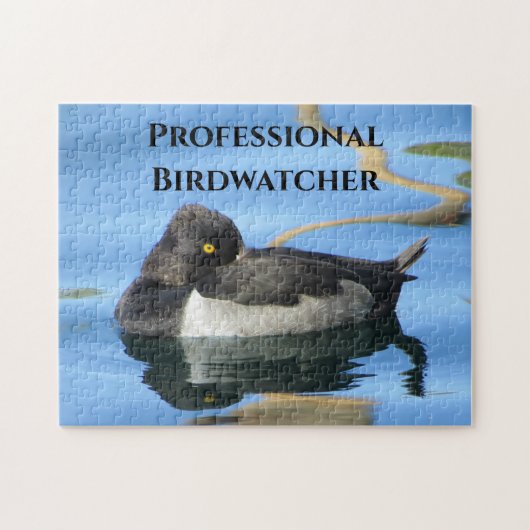 Beruflicher Birdwatcher Duck Blue Water Wild Bird Puzzle (Horizontal)