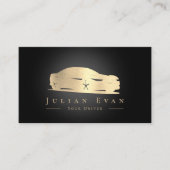 Beruflicher Black & Gold Uber Driver Car Service Visitenkarte (Vorderseite)