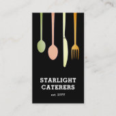 Beruflicher Black Interior Caterer - QR-Code Visitenkarte (Vorderseite)