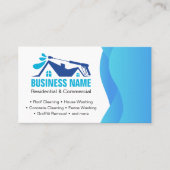 Beruflicher blauer Druck Reinigung des Powers Visitenkarte (Vorderseite)