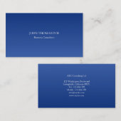 Beruflicher blauer, einfacher Farbeffekt Visitenkarte (Vorne/Hinten)