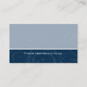 Beruflicher blauer Geschäfts-Karten-Wirbel Visitenkarte (Rückseite)