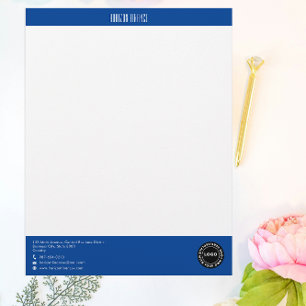 Beruflicher Blauer Streifen Briefbogen