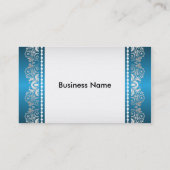 Beruflicher blauer und silberner Spitze-Entwurf Visitenkarte (Rückseite)