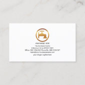 Beruflicher Blauer Wassertropfen Goldfaukett Visitenkarte (Rückseite)