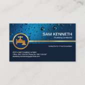 Beruflicher Blauer Wassertropfen Visitenkarte (Vorderseite)
