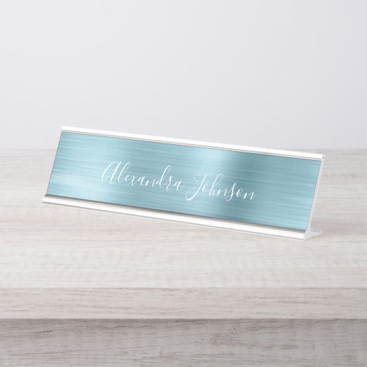 Beruflicher Blaustreifen Schreibtischnamensplakette (Vorderseite )