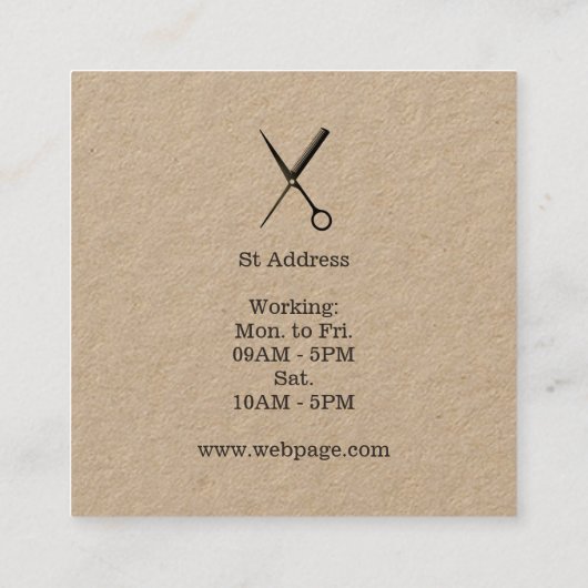 Beruflicher Blick der modernen Eleganz Quadratische Visitenkarte (Rückseite)