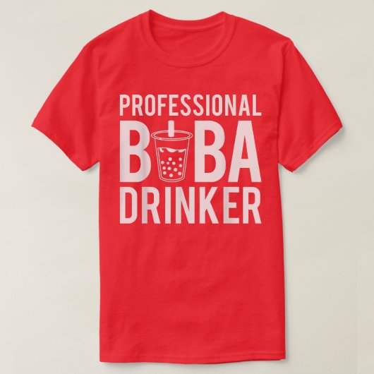 Beruflicher Boba Drinker Bubble Tea 1570 T-Shirt (Design vorne)