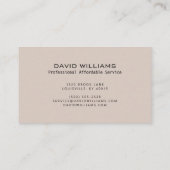 Beruflicher Boden und Anhänger Visitenkarte (Rückseite)