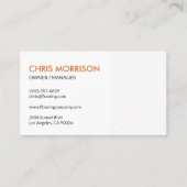 Beruflicher Bodenlieferant Holzkörner Visitenkarte (Vorderseite)