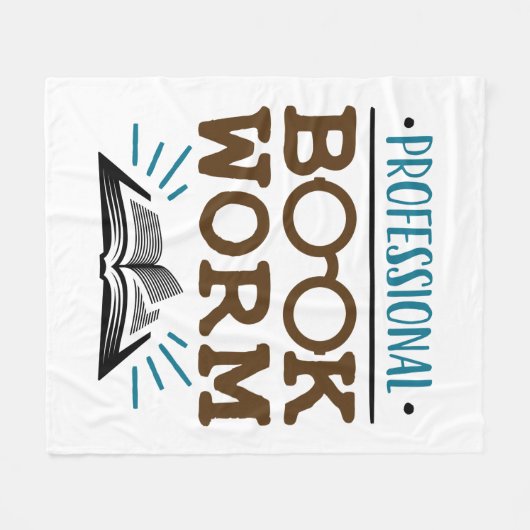 Beruflicher Bookworm Avialer Buchleser Fleecedecke (Vorderseite (Horizontal))