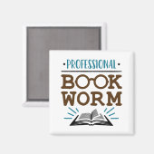 Beruflicher Bookworm Avialer Buchleser Magnet (Vorderseite/Rückseite)
