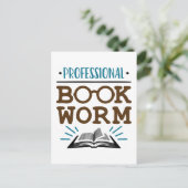 Beruflicher Bookworm Avialer Buchleser Postkarte (Stehend Vorderseite)