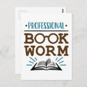 Beruflicher Bookworm Avialer Buchleser Postkarte (Vorne/Hinten)