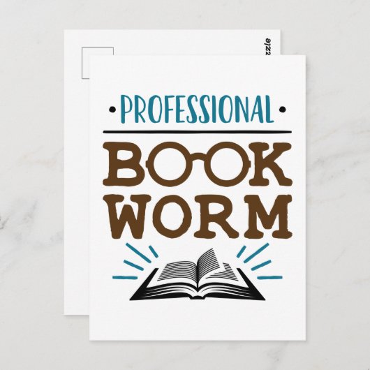 Beruflicher Bookworm Avialer Buchleser Postkarte (Vorne/Hinten)