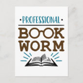 Beruflicher Bookworm Avialer Buchleser Postkarte (Vorderseite)