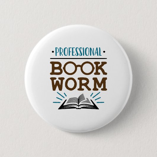 Beruflicher Bookworm Button (Vorderseite)