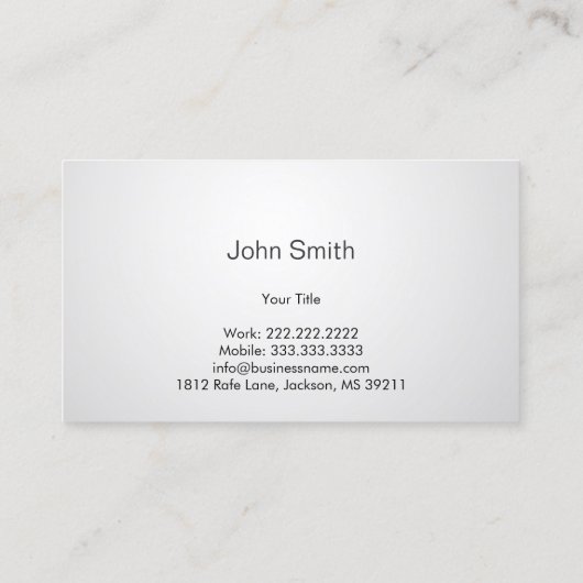 Beruflicher Bowling  Visitenkarte (Rückseite)