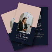 Beruflicher Buchhalter Arch Foto Rosa Visitenkarte