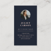 Beruflicher Buchhalter Arch Foto Rosa Visitenkarte (Rückseite)