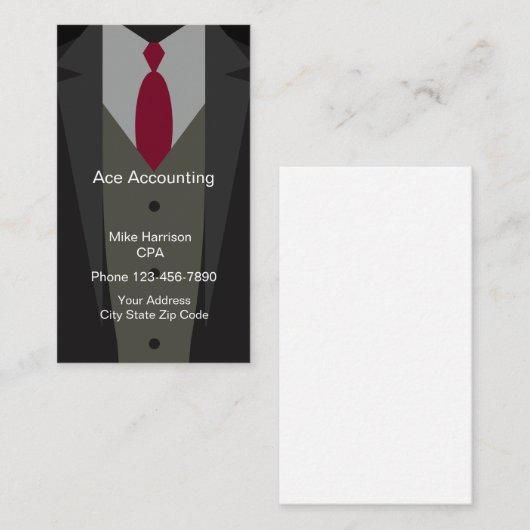 Beruflicher Buchhalter-Entwurf Visitenkarte (Vorne/Hinten)