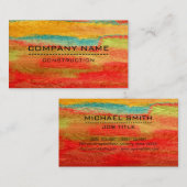 Beruflicher bunter moderner hölzerner Blick #3 Visitenkarte (Vorne/Hinten)