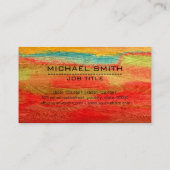Beruflicher bunter moderner hölzerner Blick #3 Visitenkarte (Rückseite)