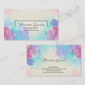 Beruflicher bunter Spritzen-AnschlagWatercolor Visitenkarte (Vorne/Hinten)