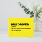 Beruflicher Busbetreiber Postkarte (Stehend Vorderseite)