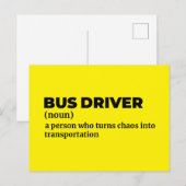 Beruflicher Busbetreiber Postkarte (Vorne/Hinten)