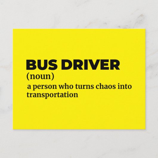 Beruflicher Busbetreiber Postkarte (Vorderseite)