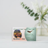 Beruflicher Busfahrer Visitenkarte (Stehend Vorderseite)